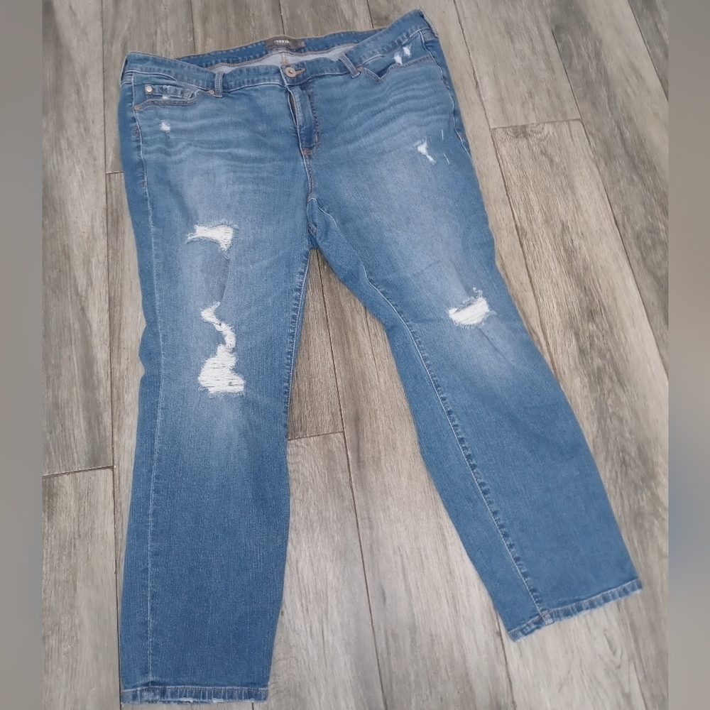 Torrid Feel the Fit Women's 20R Distressed High rise Classic Denim Jeans
